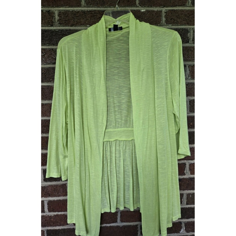 AGB Woman 2x Yellow Slub Knit Cardi Lightweight Breathable CruiseBeach Cover-up